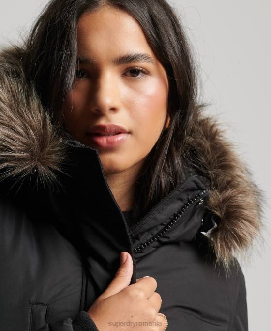 Superdry parka Ashley Everest îmbrăcăminte negru femei JX0Z5415