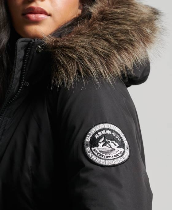 Superdry parka Ashley Everest îmbrăcăminte negru femei JX0Z5415
