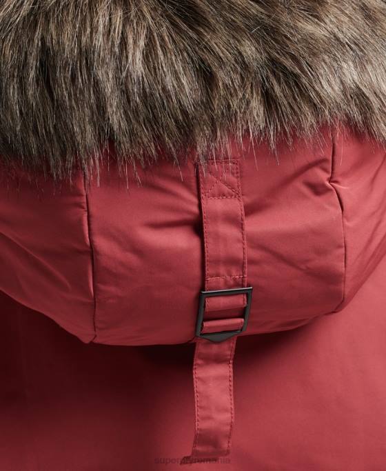 Superdry parka Ashley Everest îmbrăcăminte roșu femei JX0Z5466