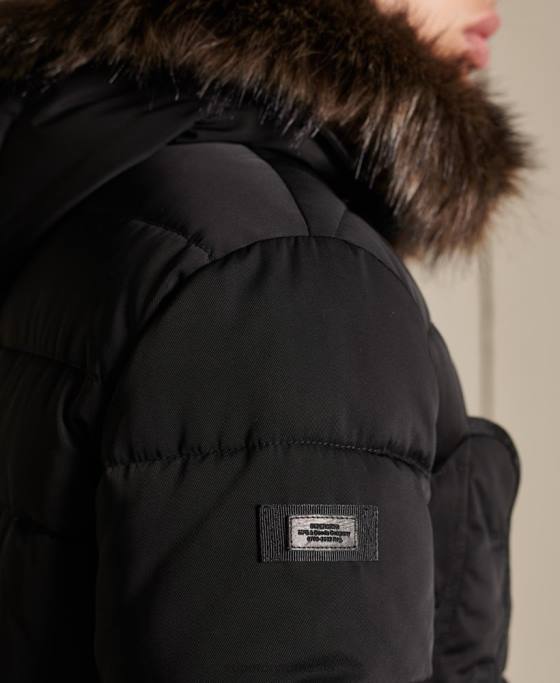 Superdry parka chinook îmbrăcăminte negru bărbați JX0Z4636