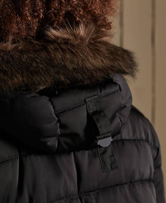 Superdry parka chinook îmbrăcăminte negru bărbați JX0Z4636