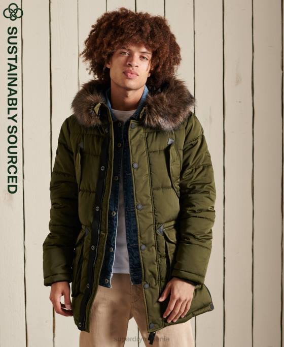 Superdry parka chinook îmbrăcăminte verde bărbați JX0Z4538