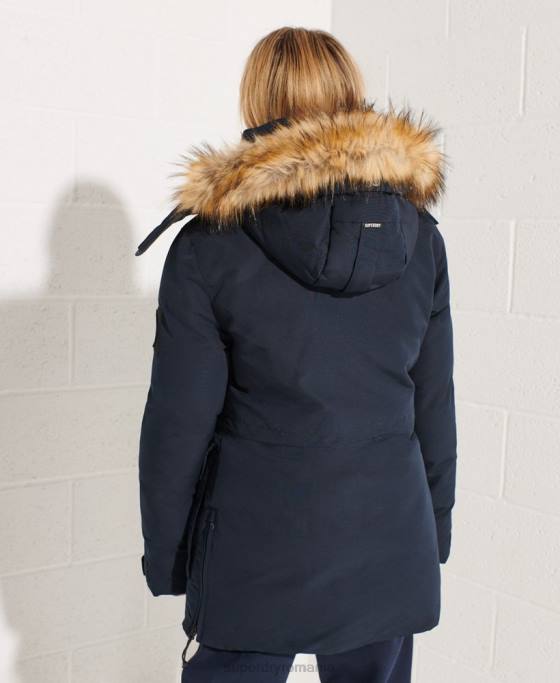 Superdry parka cod everest îmbrăcăminte marina femei JX0Z5590