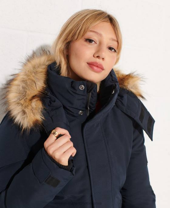 Superdry parka cod everest îmbrăcăminte marina femei JX0Z5590