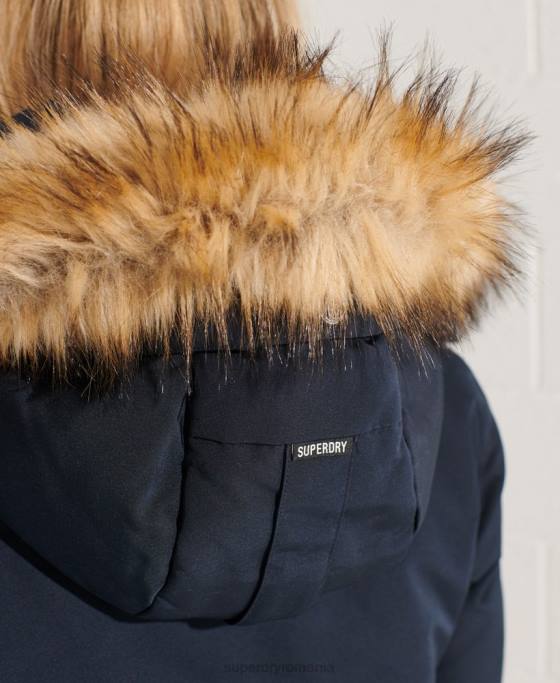 Superdry parka cod everest îmbrăcăminte marina femei JX0Z5590