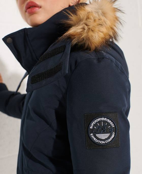 Superdry parka cod everest îmbrăcăminte marina femei JX0Z5590