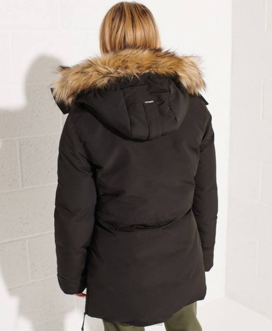 Superdry parka cod everest îmbrăcăminte negru femei JX0Z5537
