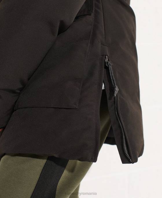 Superdry parka cod everest îmbrăcăminte negru femei JX0Z5537