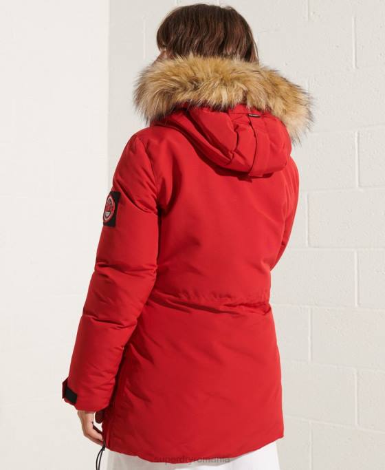 Superdry parka cod everest îmbrăcăminte roșu femei JX0Z5589
