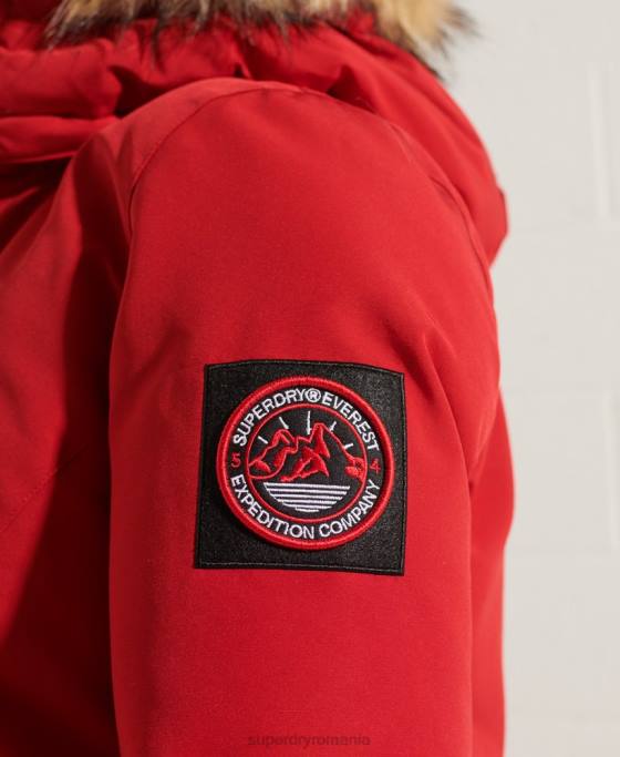 Superdry parka cod everest îmbrăcăminte roșu femei JX0Z5589