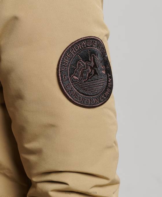 Superdry parka cu glugă din blană artificială Everest îmbrăcăminte maro femei JX0Z3774
