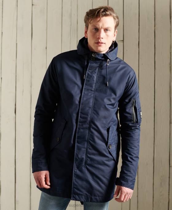Superdry parka cu greutate medie de serviciu îmbrăcăminte albastru bărbați JX0Z4760