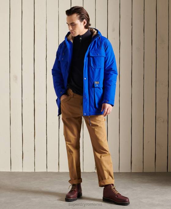 Superdry parka căptușită de munte îmbrăcăminte albastru bărbați JX0Z4684