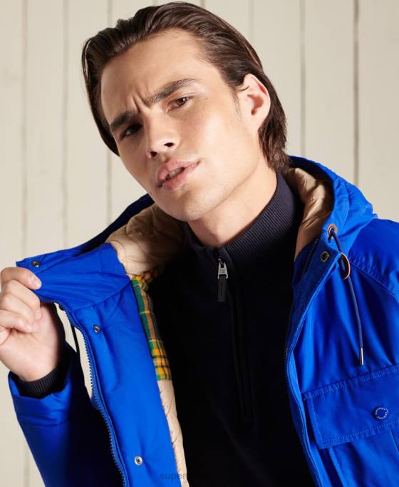 Superdry parka căptușită de munte îmbrăcăminte albastru bărbați JX0Z4684