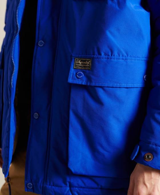 Superdry parka căptușită de munte îmbrăcăminte albastru bărbați JX0Z4684