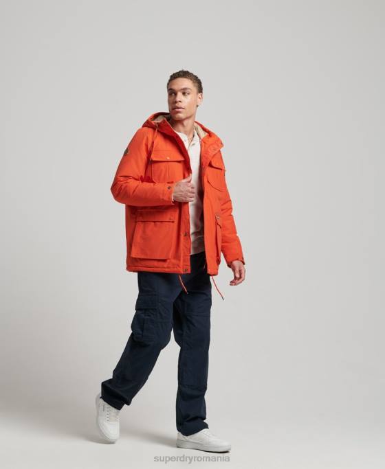 Superdry parka căptușită de munte îmbrăcăminte portocale bărbați JX0Z4532
