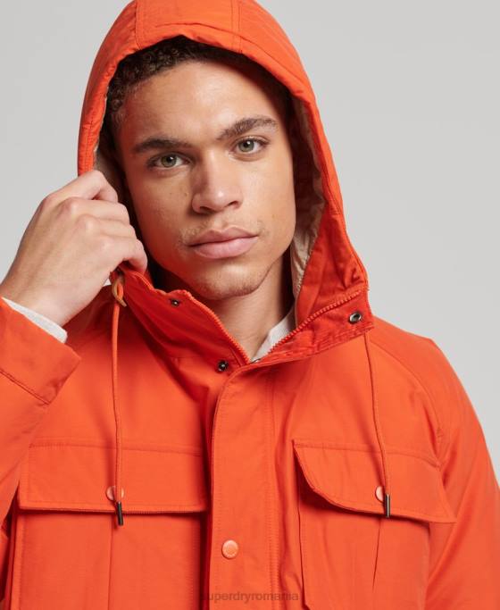 Superdry parka căptușită de munte îmbrăcăminte portocale bărbați JX0Z4532