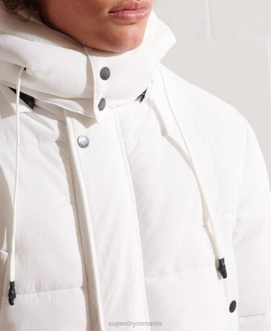 Superdry parka căptușită expediție îmbrăcăminte alb bărbați JX0Z4483
