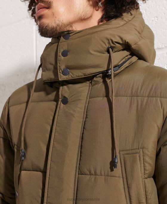 Superdry parka căptușită expediție îmbrăcăminte kaki bărbați JX0Z4502