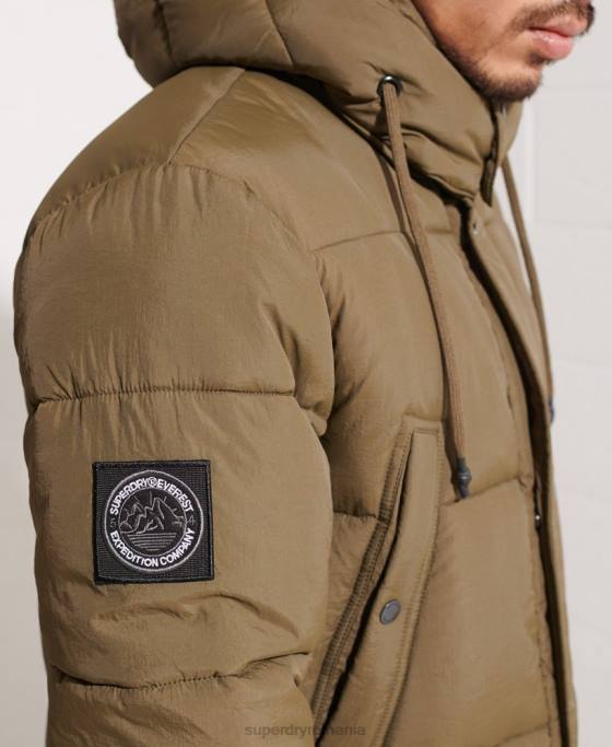 Superdry parka căptușită expediție îmbrăcăminte kaki bărbați JX0Z4502