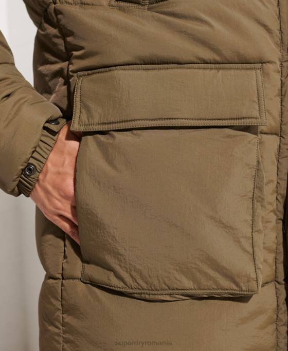 Superdry parka căptușită expediție îmbrăcăminte kaki bărbați JX0Z4502
