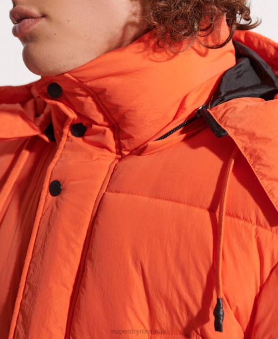 Superdry parka căptușită expediție îmbrăcăminte portocale bărbați JX0Z4511