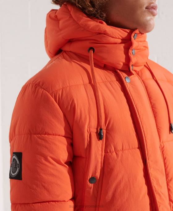 Superdry parka căptușită expediție îmbrăcăminte portocale bărbați JX0Z4511