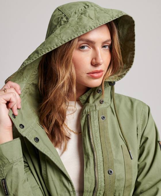 Superdry parka de câmp vintage îmbrăcăminte kaki femei JX0Z3513