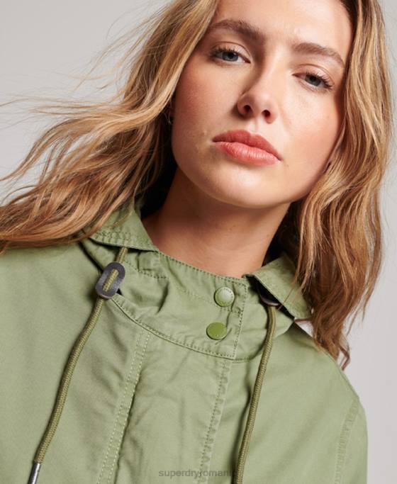 Superdry parka de câmp vintage îmbrăcăminte kaki femei JX0Z3513