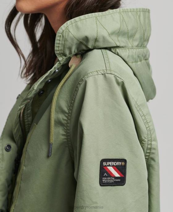 Superdry parka de câmp îmbrăcăminte kaki femei JX0Z5663
