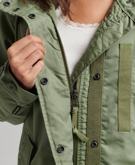 Superdry parka de câmp îmbrăcăminte kaki femei JX0Z5663