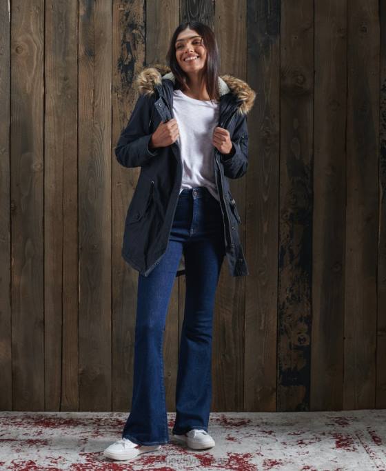 Superdry parka de câmp îmbrăcăminte marina femei JX0Z5624