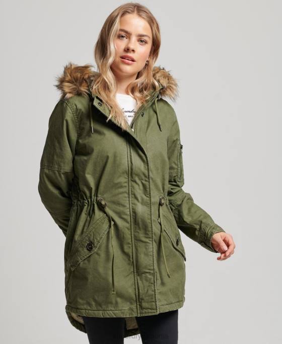 Superdry parka de câmp îmbrăcăminte verde femei JX0Z5538