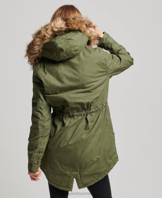 Superdry parka de câmp îmbrăcăminte verde femei JX0Z5538