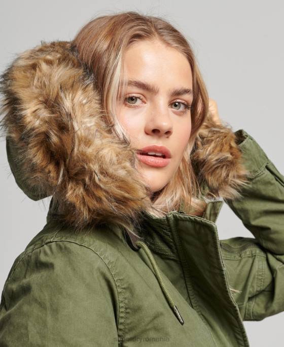 Superdry parka de câmp îmbrăcăminte verde femei JX0Z5538