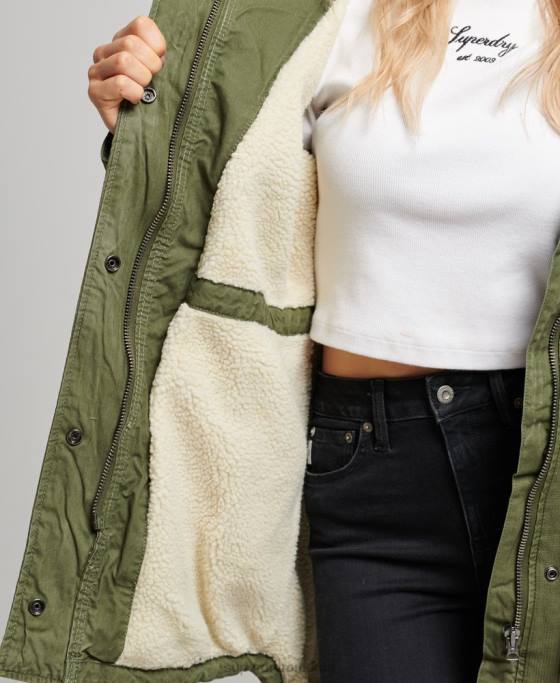 Superdry parka de câmp îmbrăcăminte verde femei JX0Z5538
