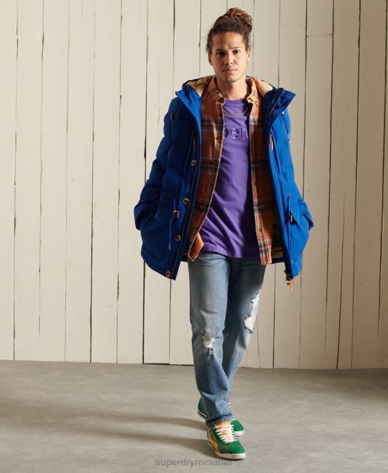 Superdry parka de expediție montană îmbrăcăminte albastru bărbați JX0Z4537