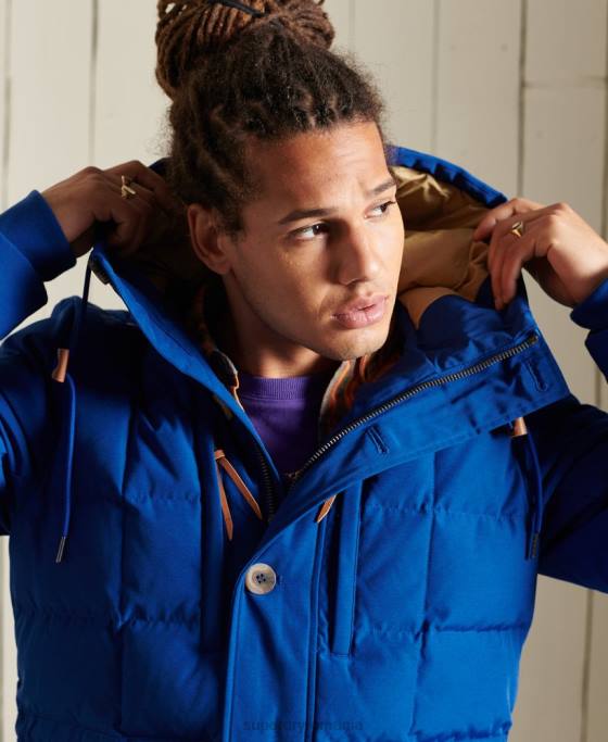 Superdry parka de expediție montană îmbrăcăminte albastru bărbați JX0Z4537
