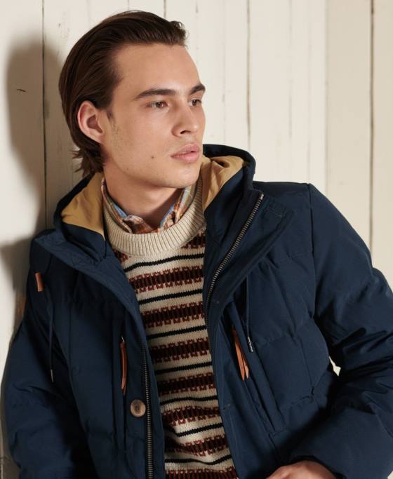 Superdry parka de expediție montană îmbrăcăminte marina bărbați JX0Z4644