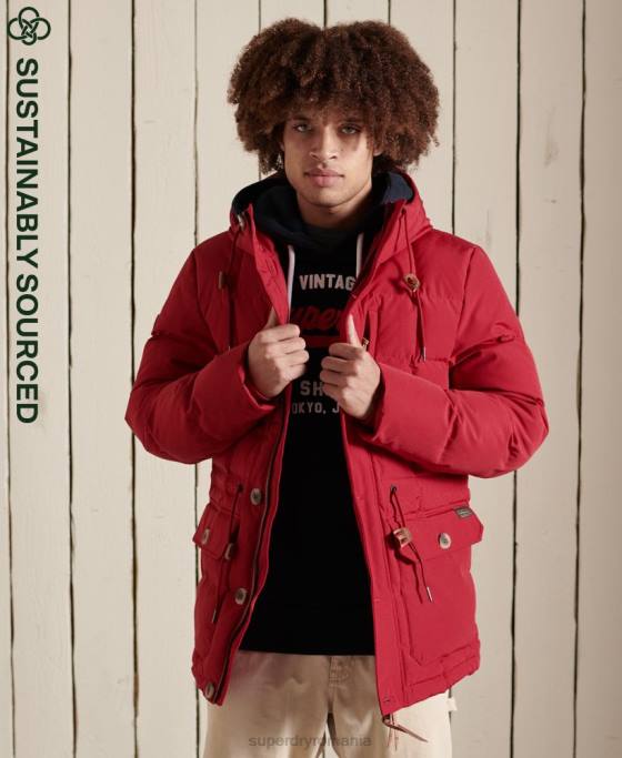 Superdry parka de expediție montană îmbrăcăminte roșu bărbați JX0Z4486