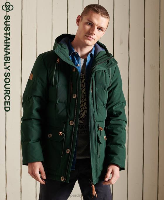 Superdry parka de expediție montană îmbrăcăminte verde bărbați JX0Z4485
