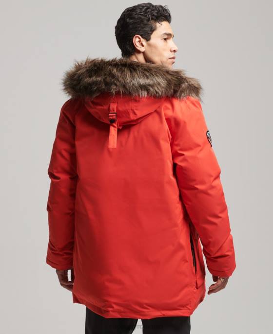 Superdry parka de zăpadă din puf everest îmbrăcăminte roșu bărbați JX0Z4515