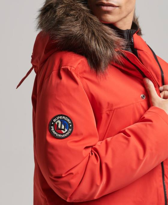Superdry parka de zăpadă din puf everest îmbrăcăminte roșu bărbați JX0Z4515