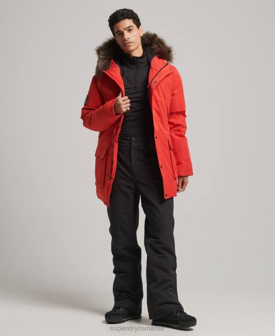 Superdry parka de zăpadă din puf everest îmbrăcăminte roșu bărbați JX0Z4515