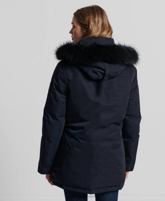 Superdry parka din puf everest îmbrăcăminte marina femei JX0Z5458