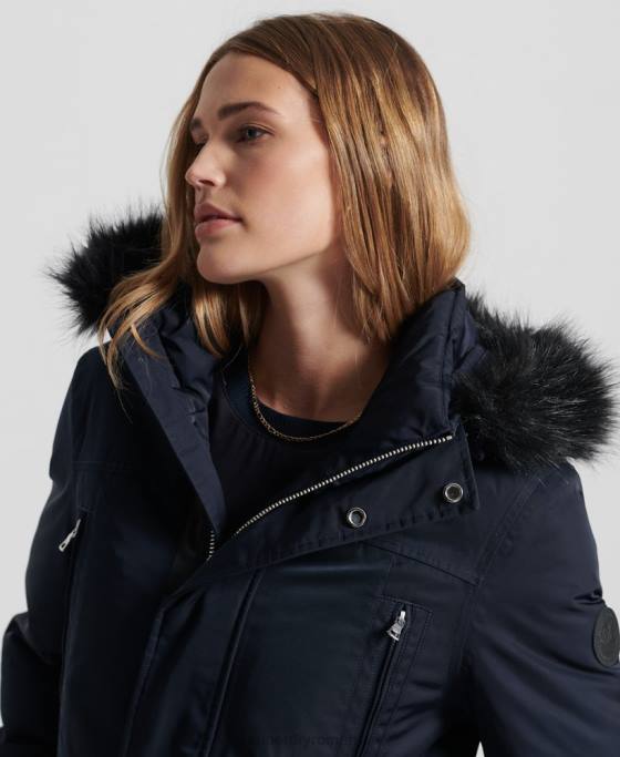 Superdry parka din puf everest îmbrăcăminte marina femei JX0Z5458