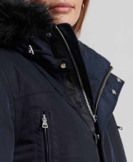 Superdry parka din puf everest îmbrăcăminte marina femei JX0Z5458