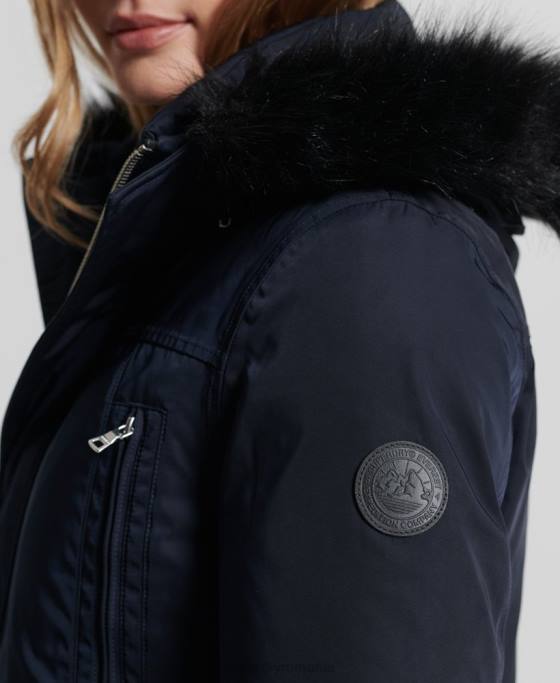 Superdry parka din puf everest îmbrăcăminte marina femei JX0Z5458