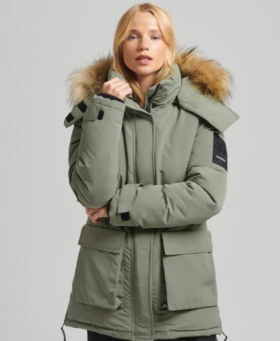 Superdry parka everest xpd îmbrăcăminte kaki femei JX0Z3655