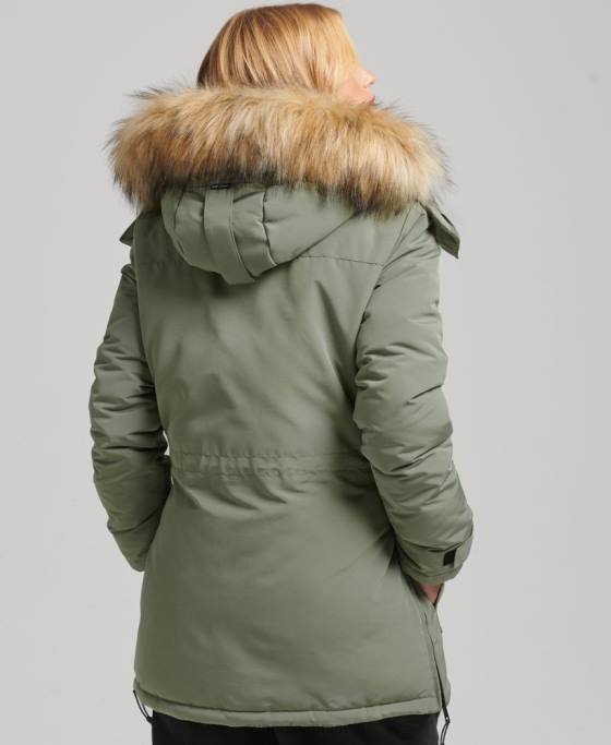 Superdry parka everest xpd îmbrăcăminte kaki femei JX0Z3655